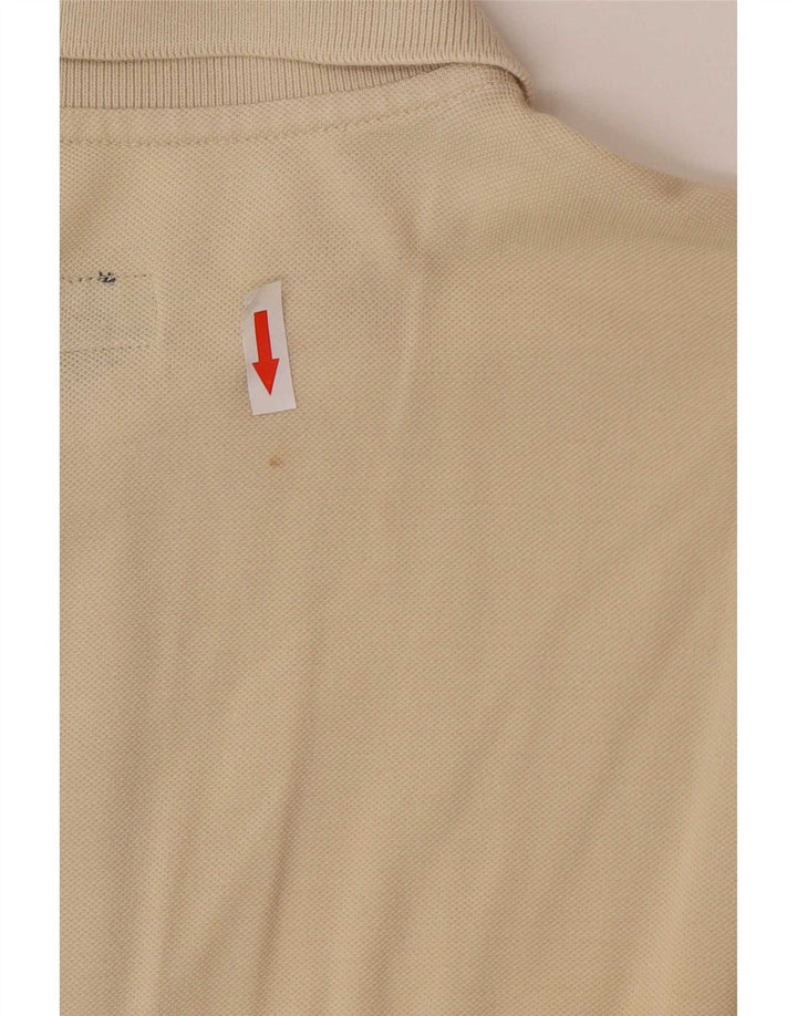 Camisa polo masculina Calvin Klein Jeans algodão bege médio