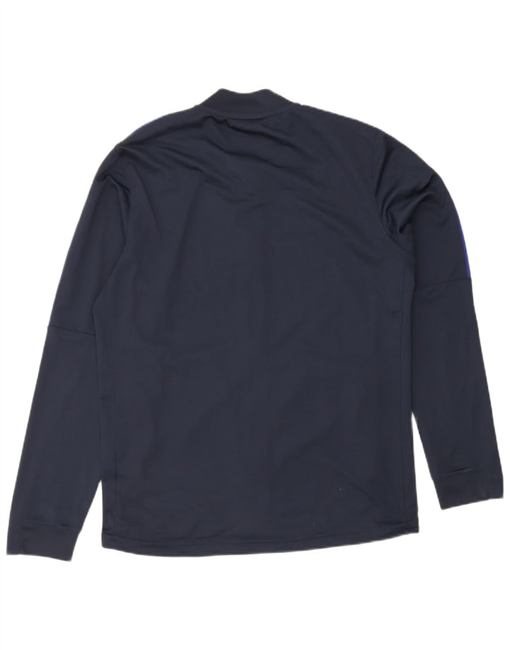 Nike Mens Dri Fit Tracksuit Top Jaqueta Grande Azul Marinho Poliéster Esportes