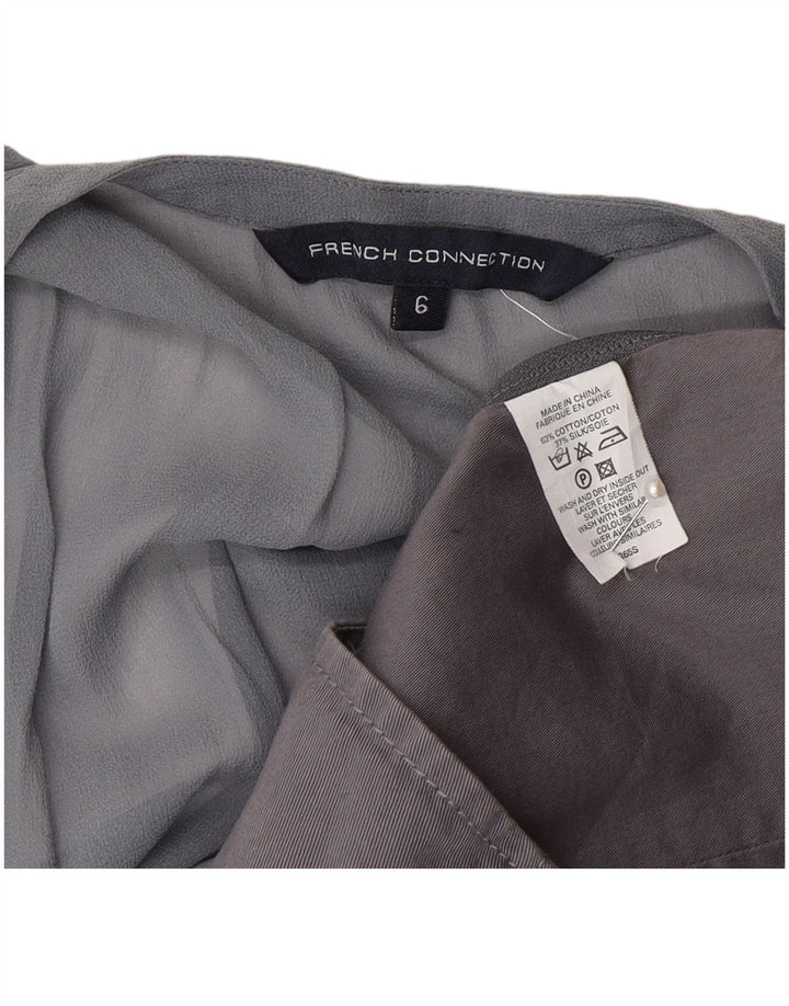 Blusa feminina French Connection Top UK 6 XS algodão cinza