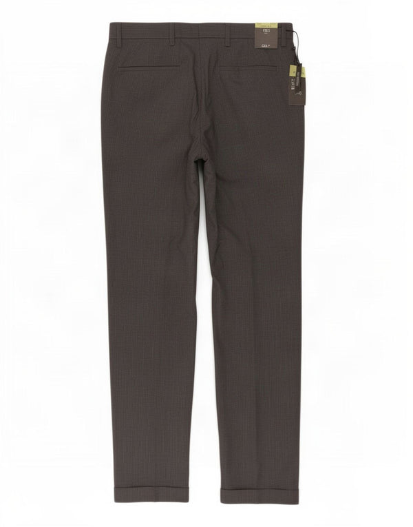 Calça masculina Marks & Spencer Slim Fit casual W30 L31 cinza risca de giz