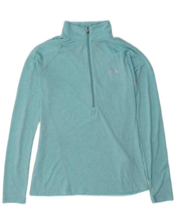 Under Armour Womens Heat Gear Pulôver Treino Top Reino Unido 14 Azul Médio
