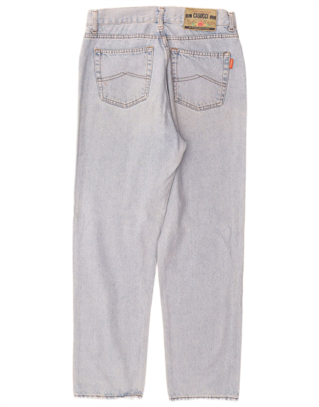 Calça jeans feminina de cintura alta CASUCCI IT 50 XL W28 L29 algodão azul