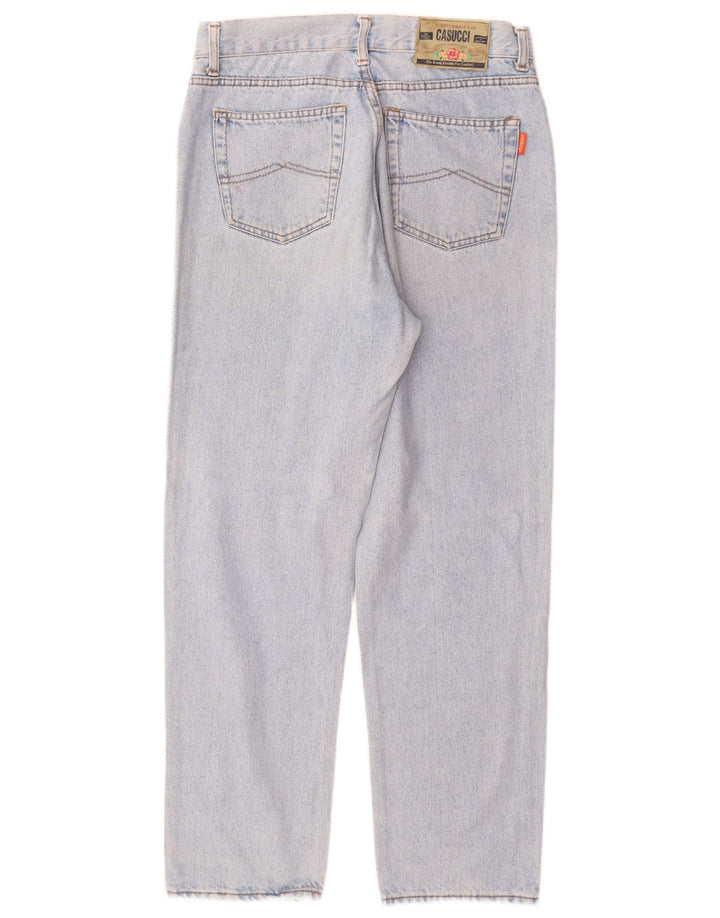 Calça jeans feminina de cintura alta CASUCCI IT 50 XL W28 L29 algodão azul