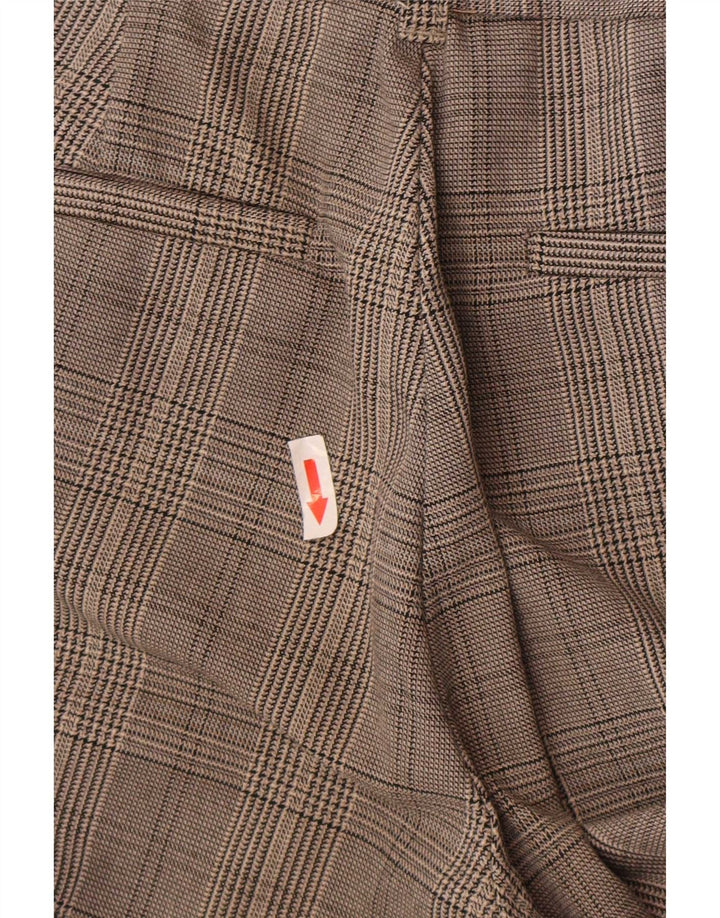 Zara Calça Chino Feminina Slim Pequena W26 L25 Cinza Xadrez