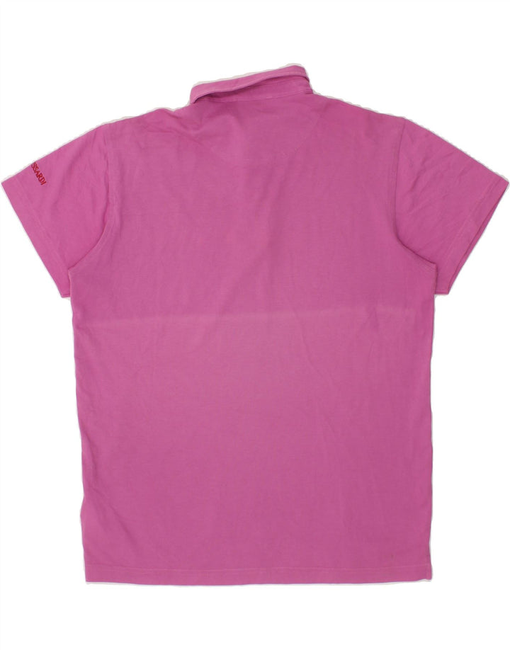 TRUSSARDI Mens Polo Shirt XL Purple Cotton Vintage Trussardi and Second-Hand Trussardi from Messina Hembry 