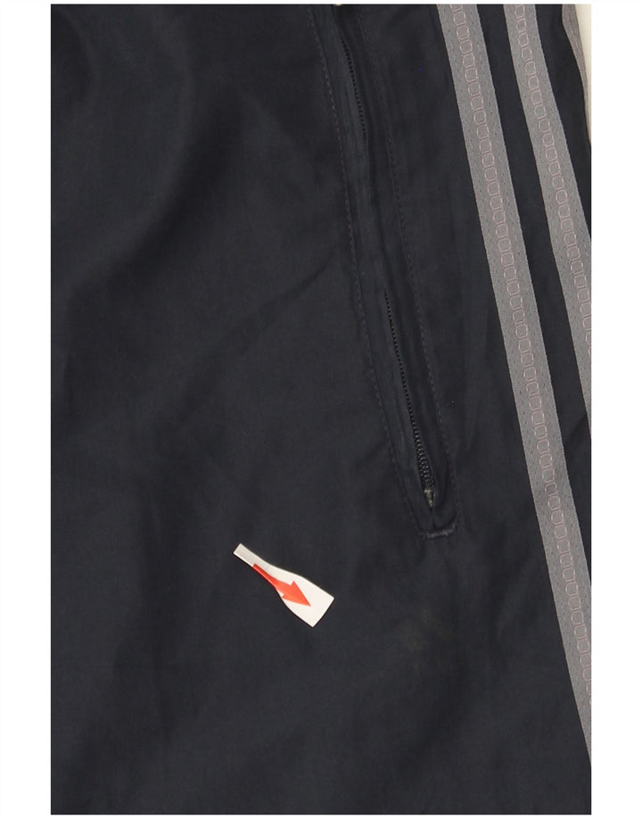 Adidas Mens Bermuda Sport Shorts Médio Azul Marinho Colorblock Poliéster