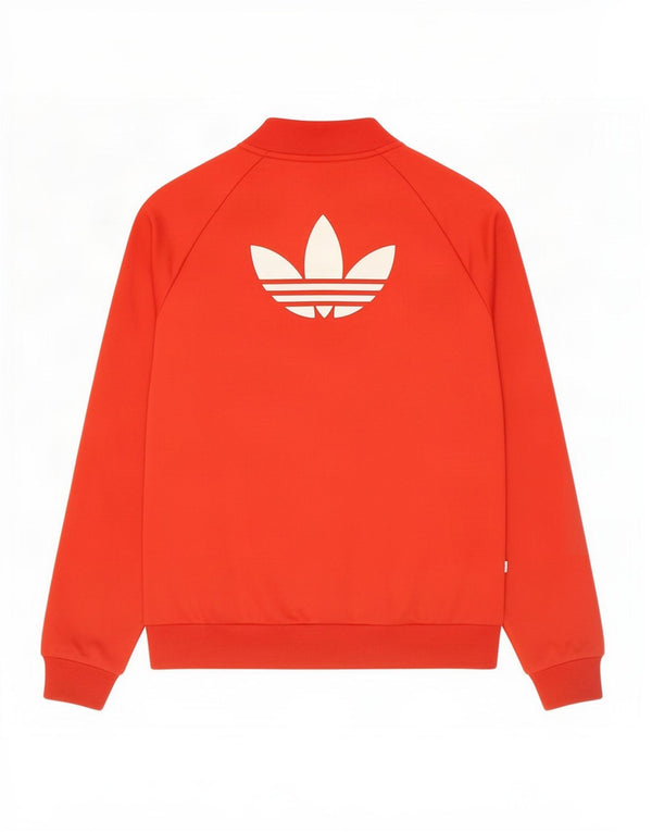 Adidas Womens Graphic Tracksuit Top Jacket UK 12 Médio Vermelho Poliéster