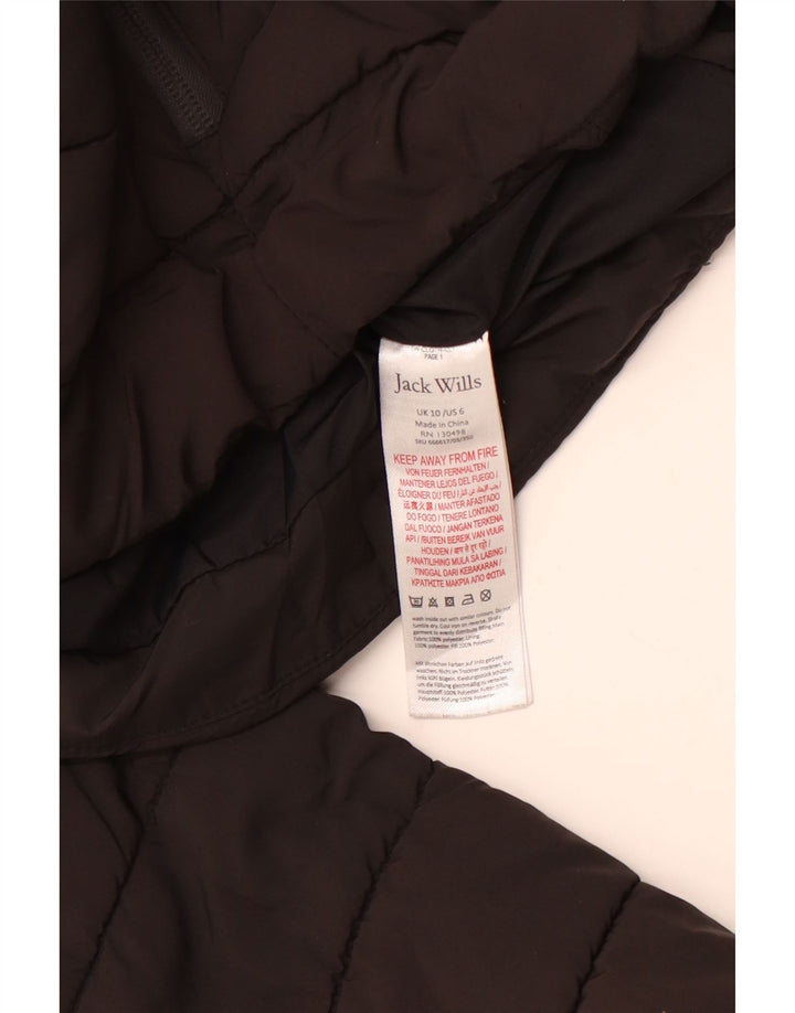 Jaqueta acolchoada feminina JACK WILLS UK 10 poliéster preto pequeno