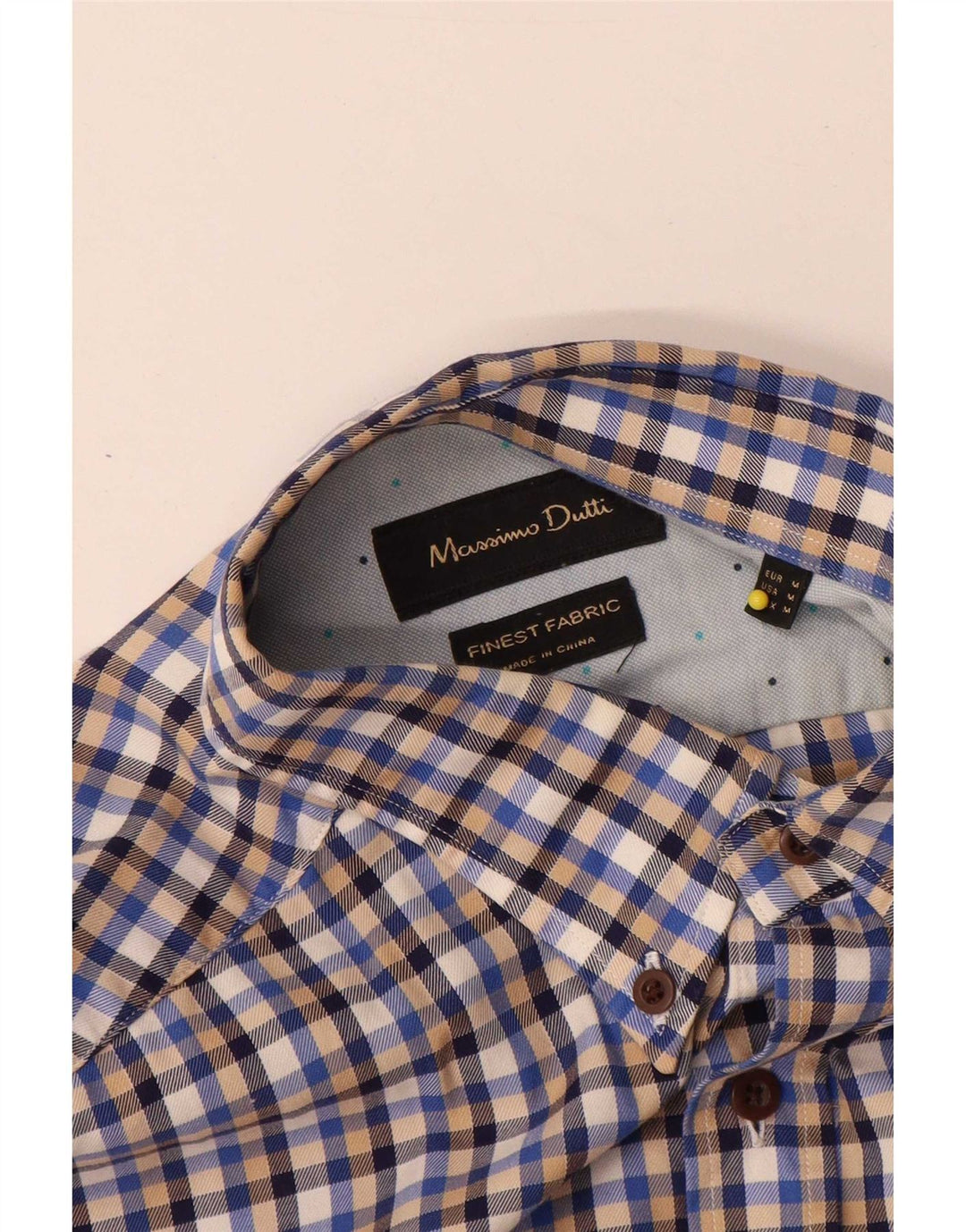 Camisa masculina Massimo Dutti média multicolorida guingão