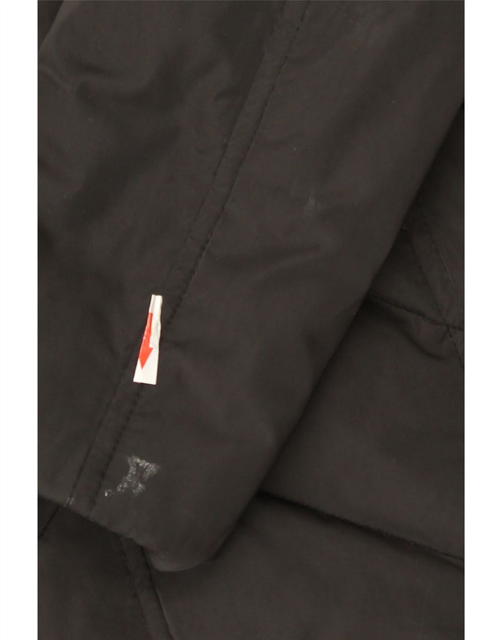 Monsoon Womens Longline acolchoado casaco UK 10 pequeno poliéster preto