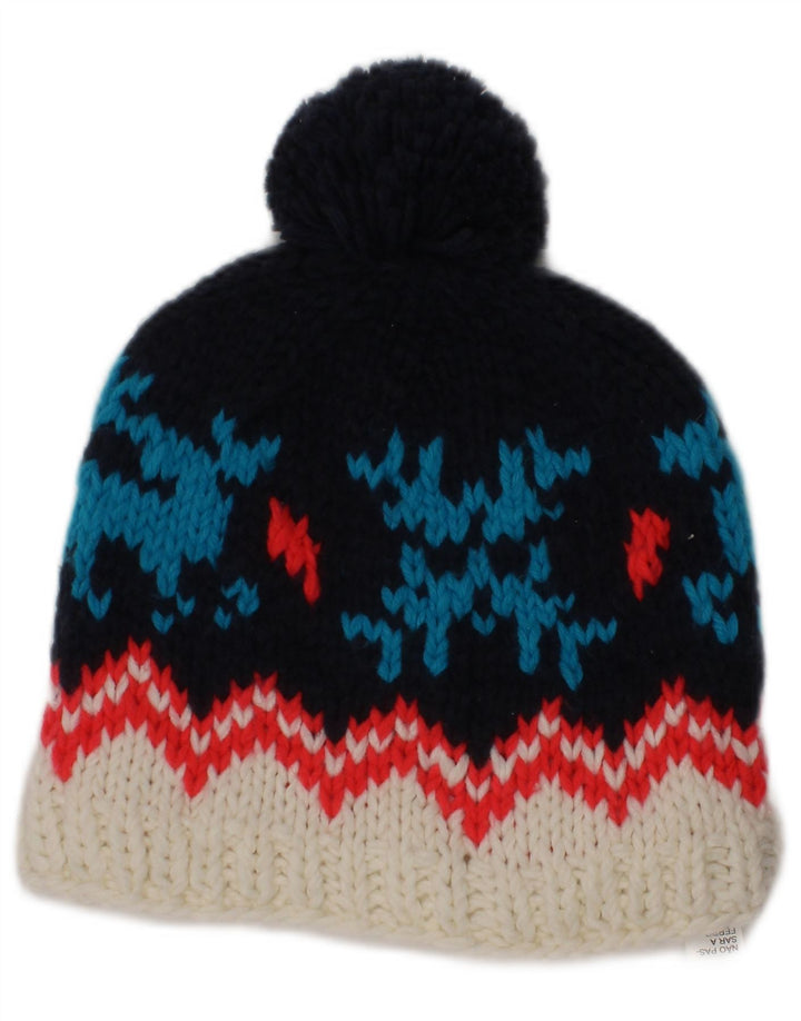 Gorro feminino Roxy em malha tamanho único azul marinho Fair Isle poliéster inverno
