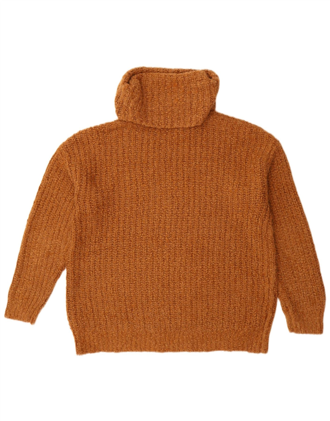 Suéter feminino Marks & Spencer com gola redonda grande Reino Unido 10 pequeno marrom