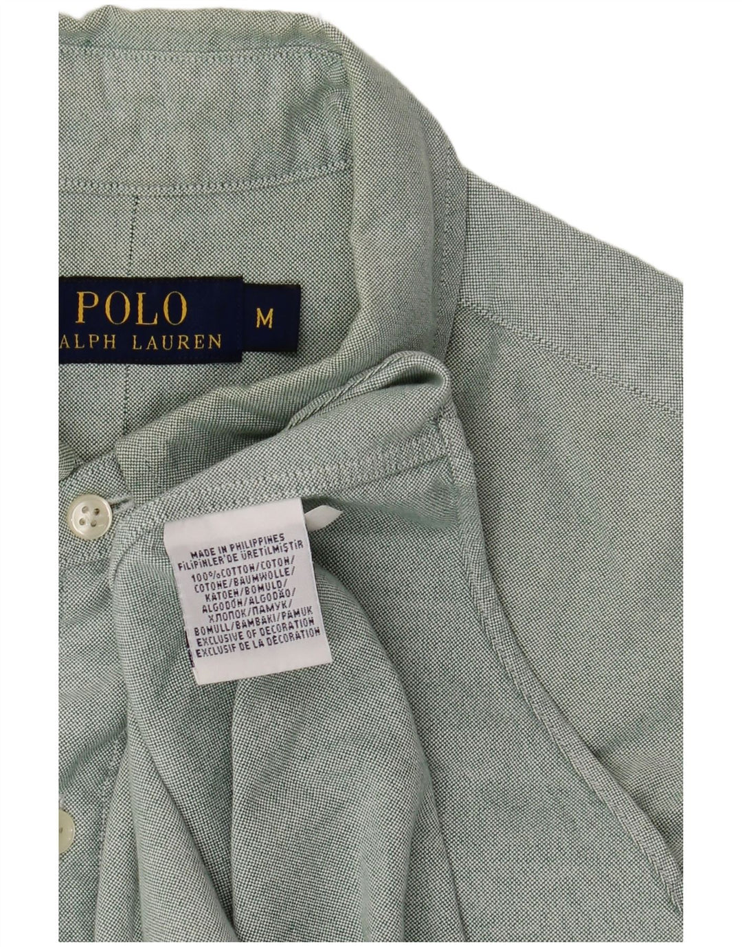 Camisa masculina POLO RALPH LAUREN algodão verde médio