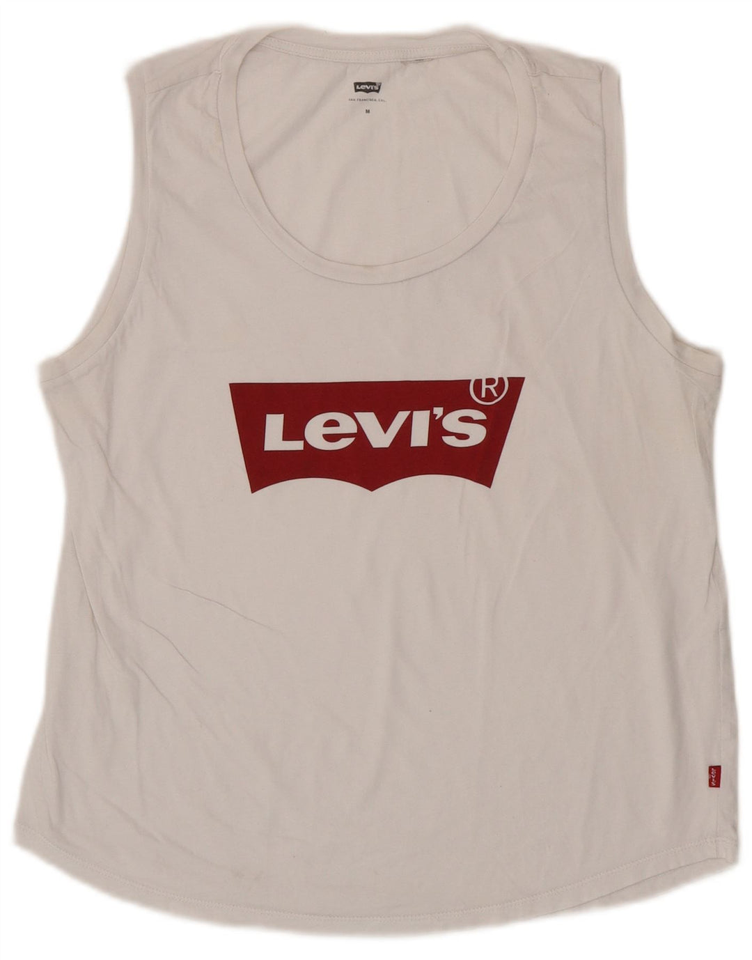 Top de colete gráfico feminino Levi's UK 12 médio branco
