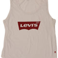 Top de colete gráfico feminino Levi's UK 12 médio branco
