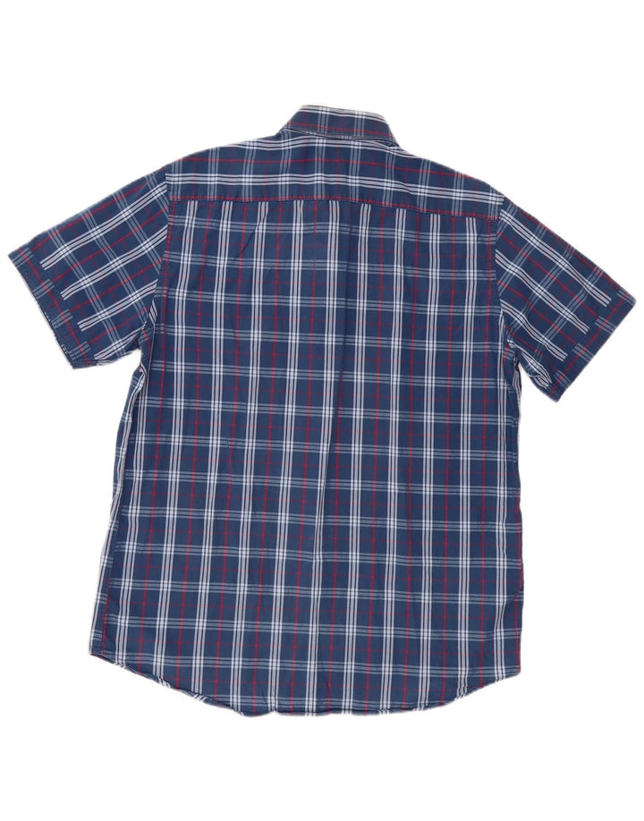 Camisa masculina de manga curta CARRERA regular fit grande xadrez azul