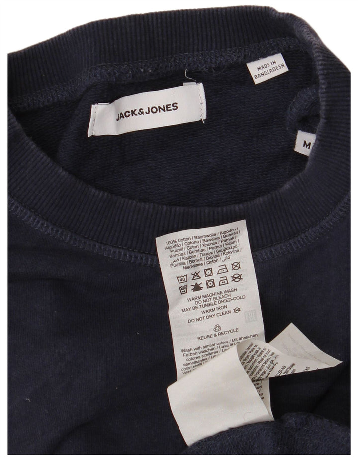 Jack & Jones moletom masculino jumper médio azul marinho algodão