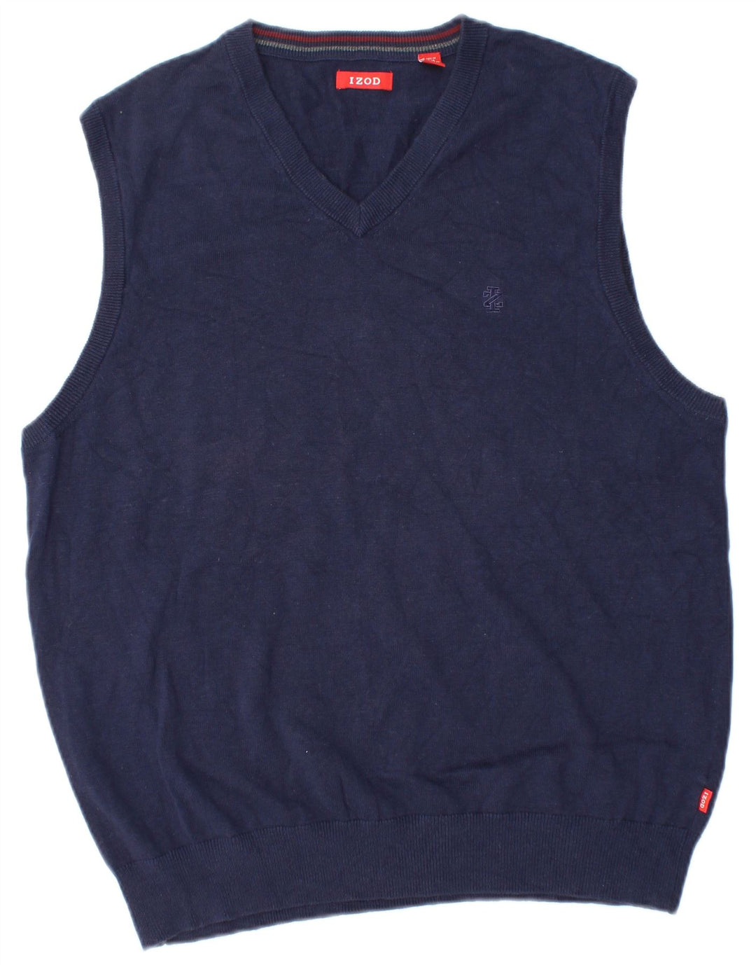 Izod Mens Colete Regata Médio Algodão Azul Marinho