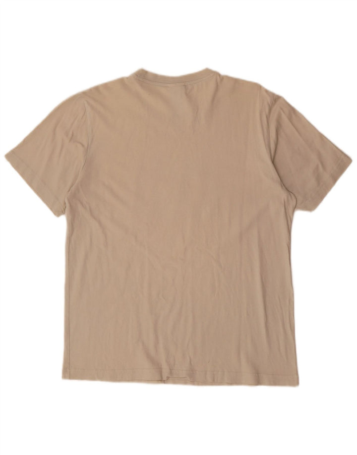 ADIDAS Mens Graphic T-Shirt Top Médio Algodão Bege