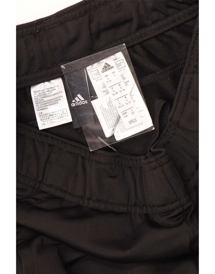 Adidas Womens Tracksuit Calças Joggers UK 8/10 Pequeno Poliéster Preto
