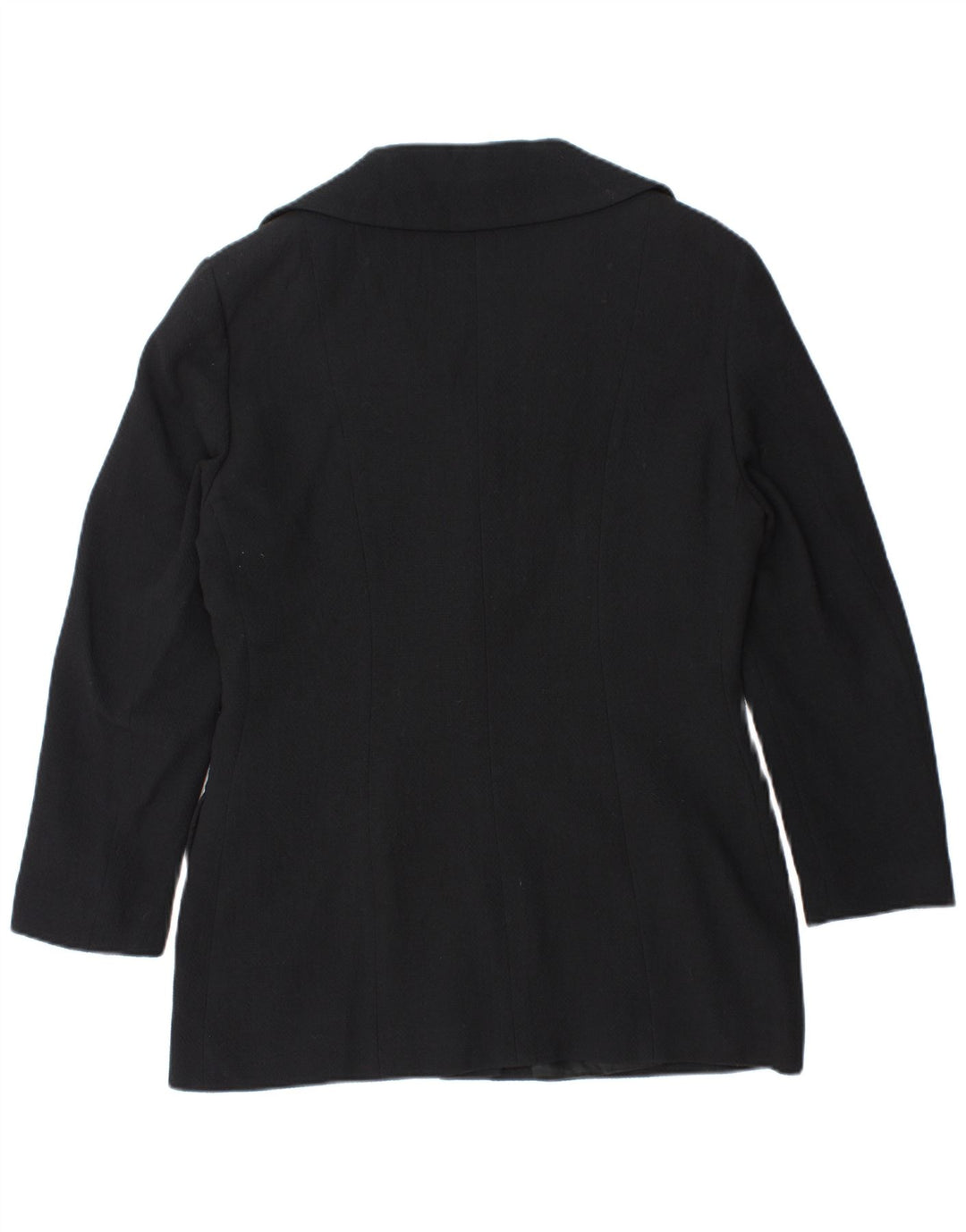 Jaqueta blazer feminina vintage com 4 botões IT 48 XL lã azul marinho