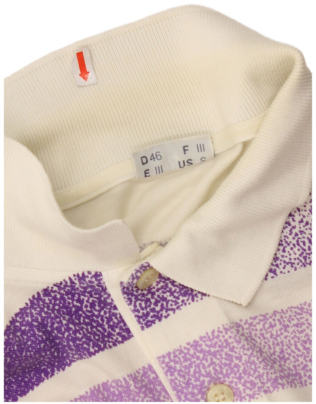 SERGIO TACCHINI Camisa polo masculina pequena de algodão listrado branco