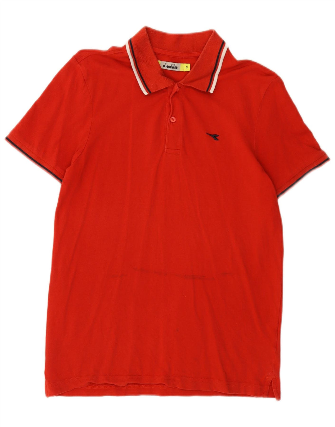 Camisa polo masculina Diadora pequena algodão vermelho
