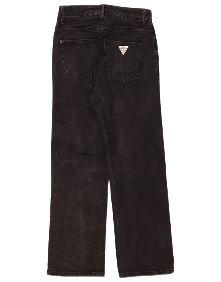 Jeans retos femininos de cintura alta GUESS W26 L26 preto