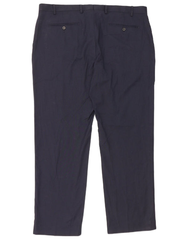 Calça casual masculina Marks & Spencer de ajuste regular W40 L31 azul marinho