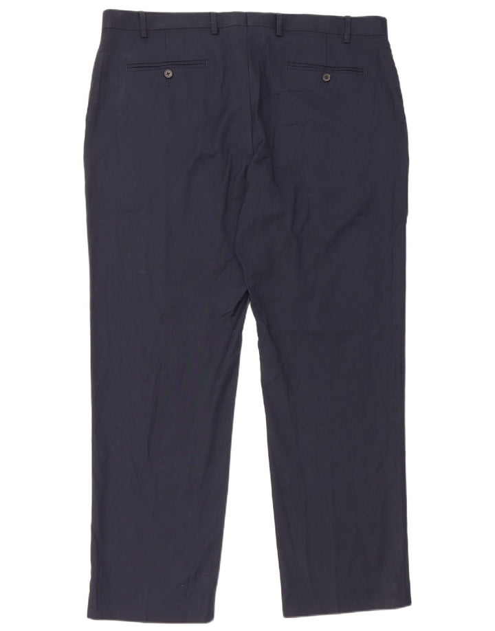 Calça casual masculina Marks & Spencer de ajuste regular W40 L31 azul marinho