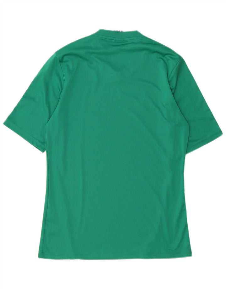 Adidas Mens Climalite Camiseta Top Pequeno Verde Poliéster