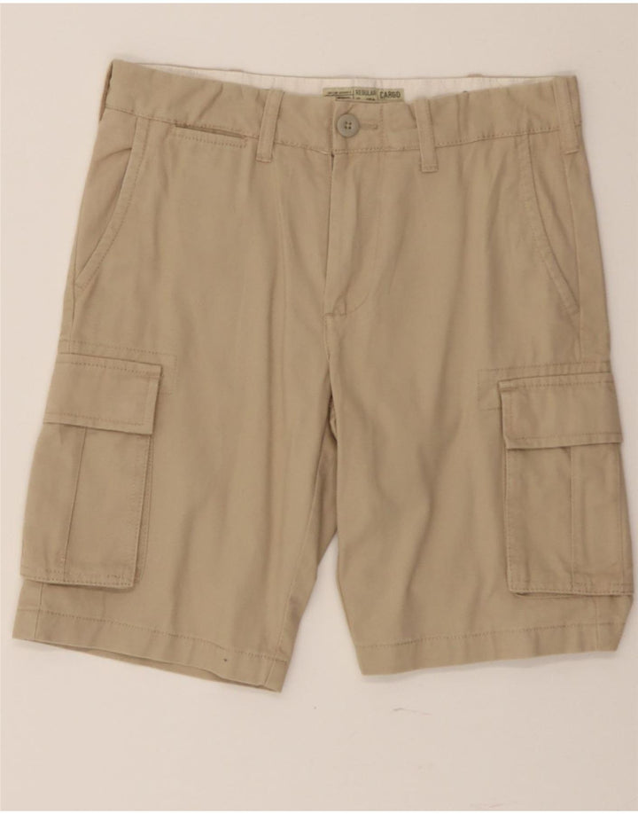 OVS Mens Regular Fit Cargo Shorts IT 44 XS W30 Beige Cotton Vintage OVS and Second-Hand OVS from Messina Hembry 