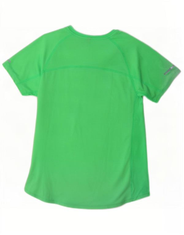 Camiseta feminina Nike Dri Fit Top UK 12 poliéster verde médio