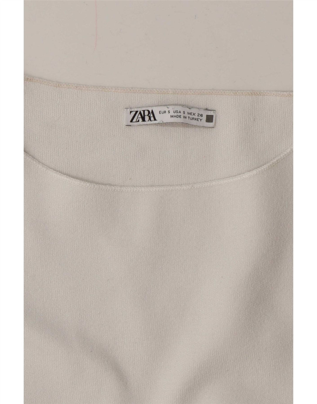 Zara blusa feminina cropped asa de morcego top UK 8 pequena branca