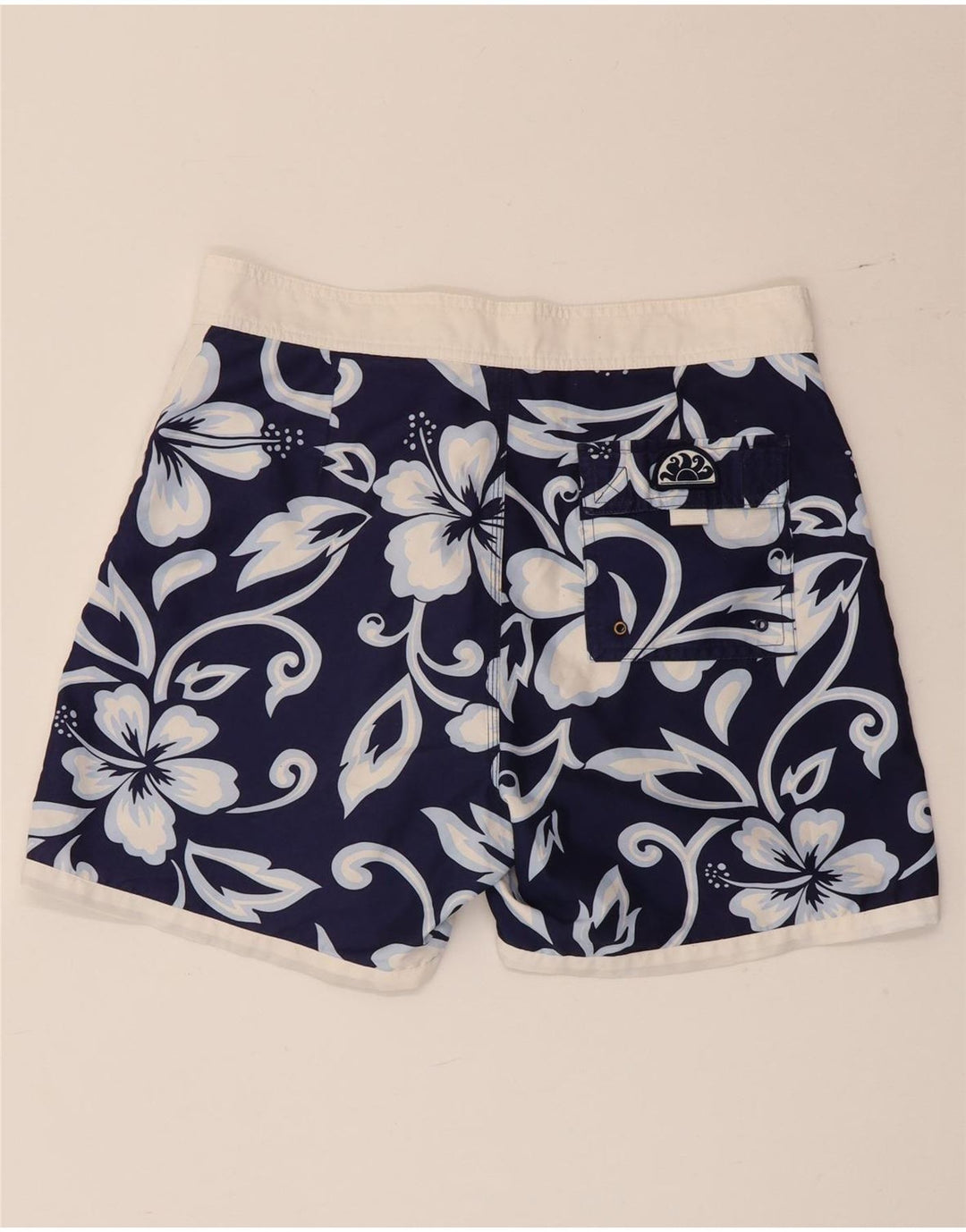 Shorts de natação masculino Sundek médio azul marinho floral poliéster