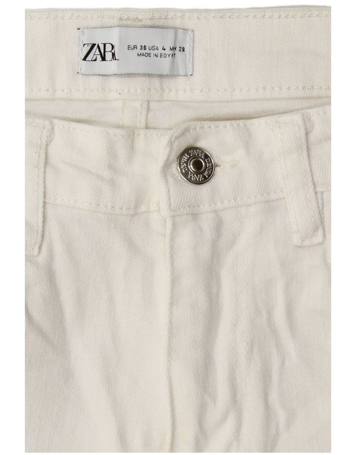 ZARA Jeans retos femininos EU 36 XS W26 L26 Branco