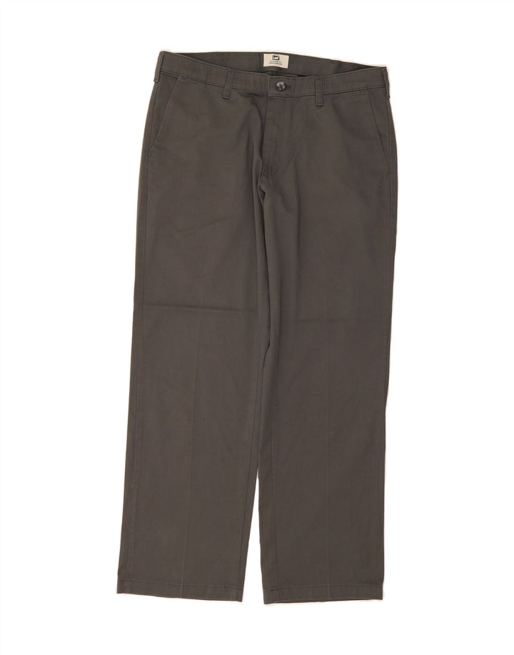 LEE Mens Custom Fit Straight Chino Trousers W34 L32 Grey Cotton Vintage Lee and Second-Hand Lee from Messina Hembry 