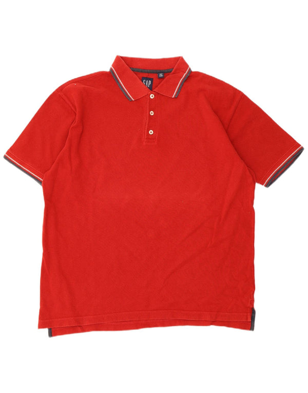 Camisa polo masculina Gap grande algodão listrado vermelho