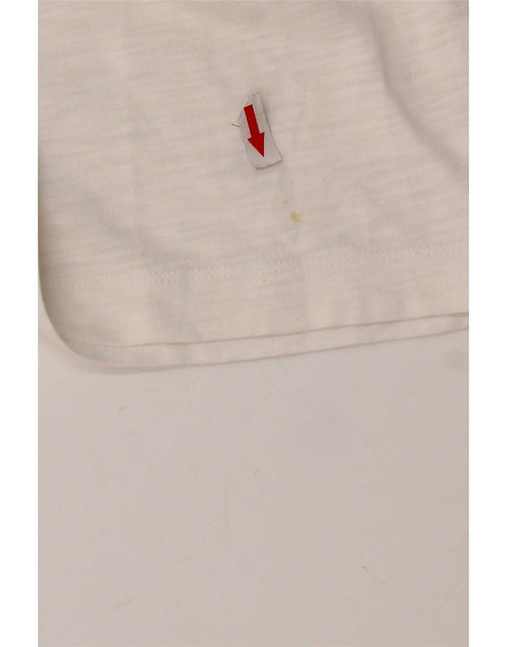 Camiseta Calvin Klein Jeans Mulher Top UK 14 Médio Branco