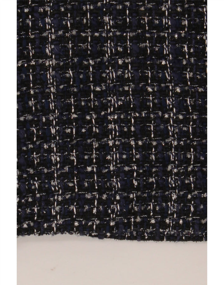 Saia lápis feminina Dkny EUA 12 grande W34 poliéster manchado azul marinho