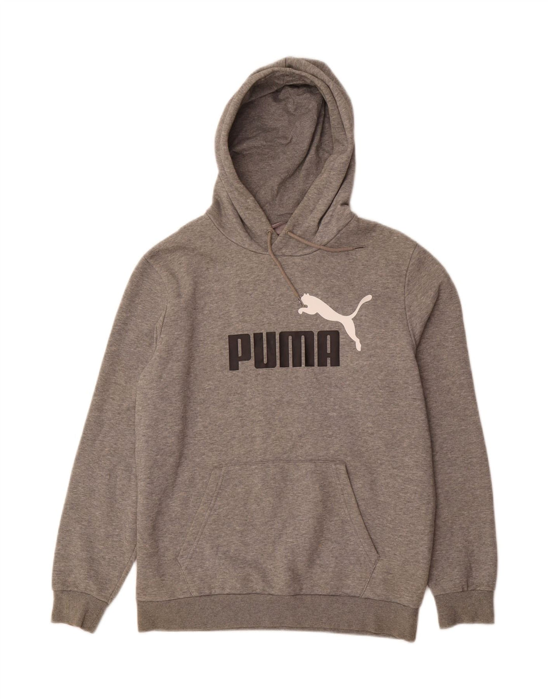 PUMA Mens Graphic Hoodie Jumper Médio Algodão Cinza