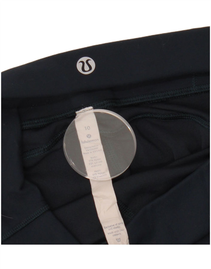 Leggings femininas LULULEMON EUA 10 grande nylon azul marinho