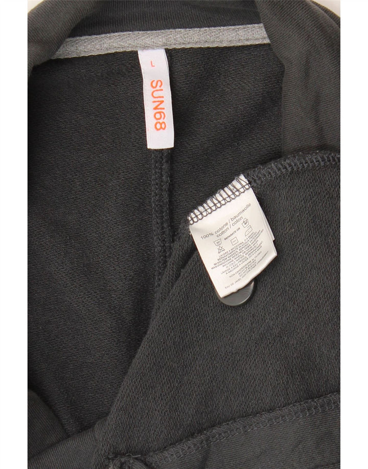 Jaqueta blazer masculina Sun68 com 2 botões Reino Unido 40 algodão cinza grande