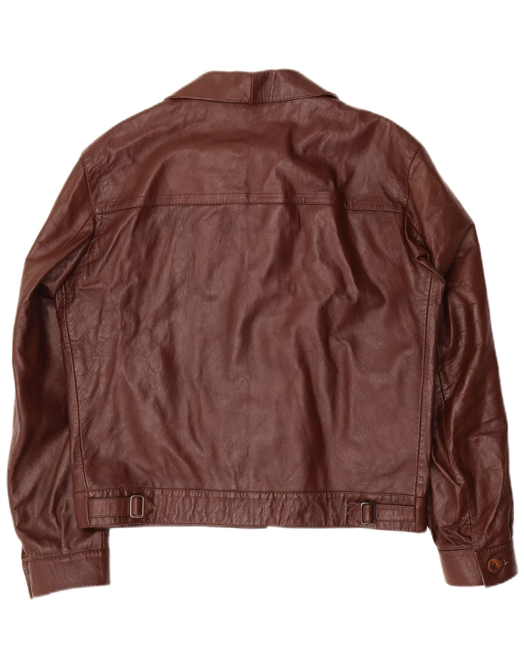 Jaqueta de couro masculina VINTAGE UK 38 marrom médio