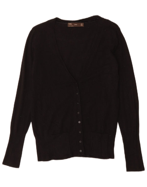 Suéter cardigã feminino Zara Reino Unido 12 médio preto