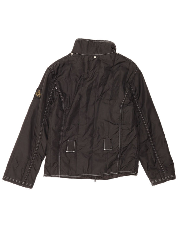 Jaqueta de chuva feminina Refrigiwear UK 14 grande nylon preto