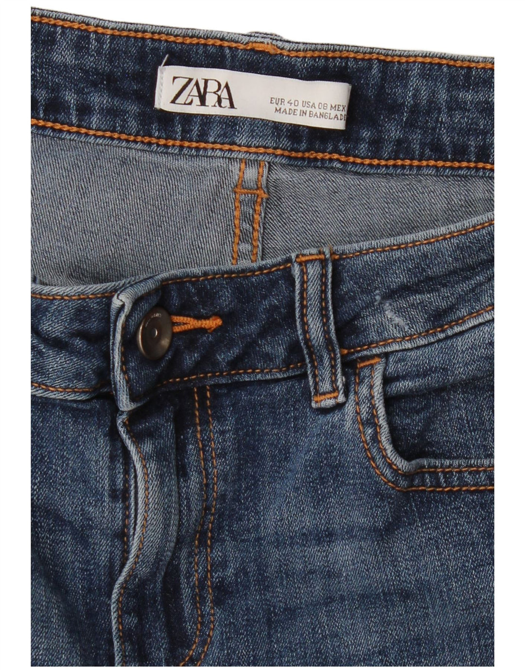 Zara Jeans Skinny Feminino EU 40 Médio W30 L27 Azul