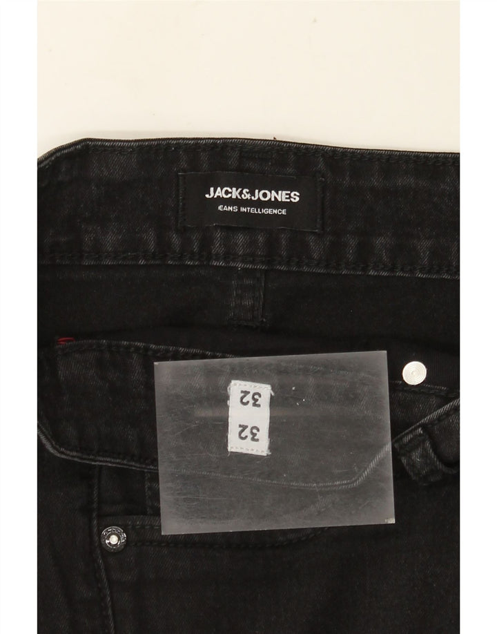 JACK & JONES Jeans Slim Masculino W32 L32 Preto