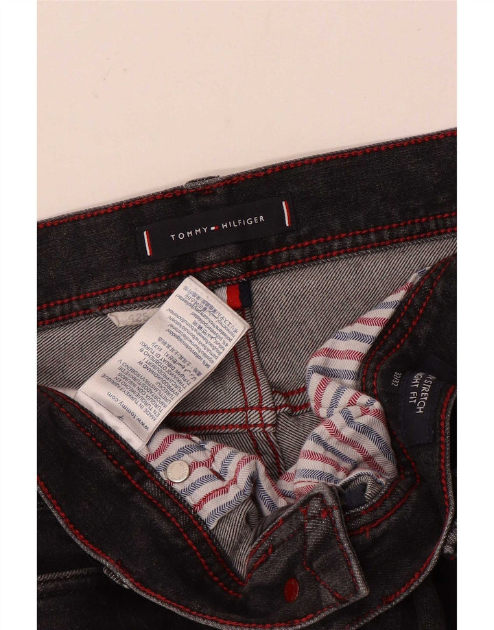 Jeans retos masculinos Tommy Hilfiger W32 L29 algodão cinza