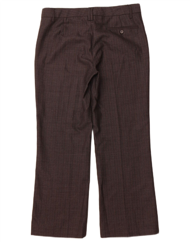 Calça chino reta feminina ZARA EU 40 médio W30 L28 espinha de peixe cinza